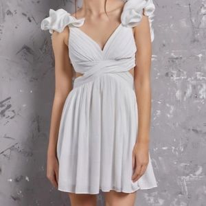 Ruffle Thread Open Back Dress